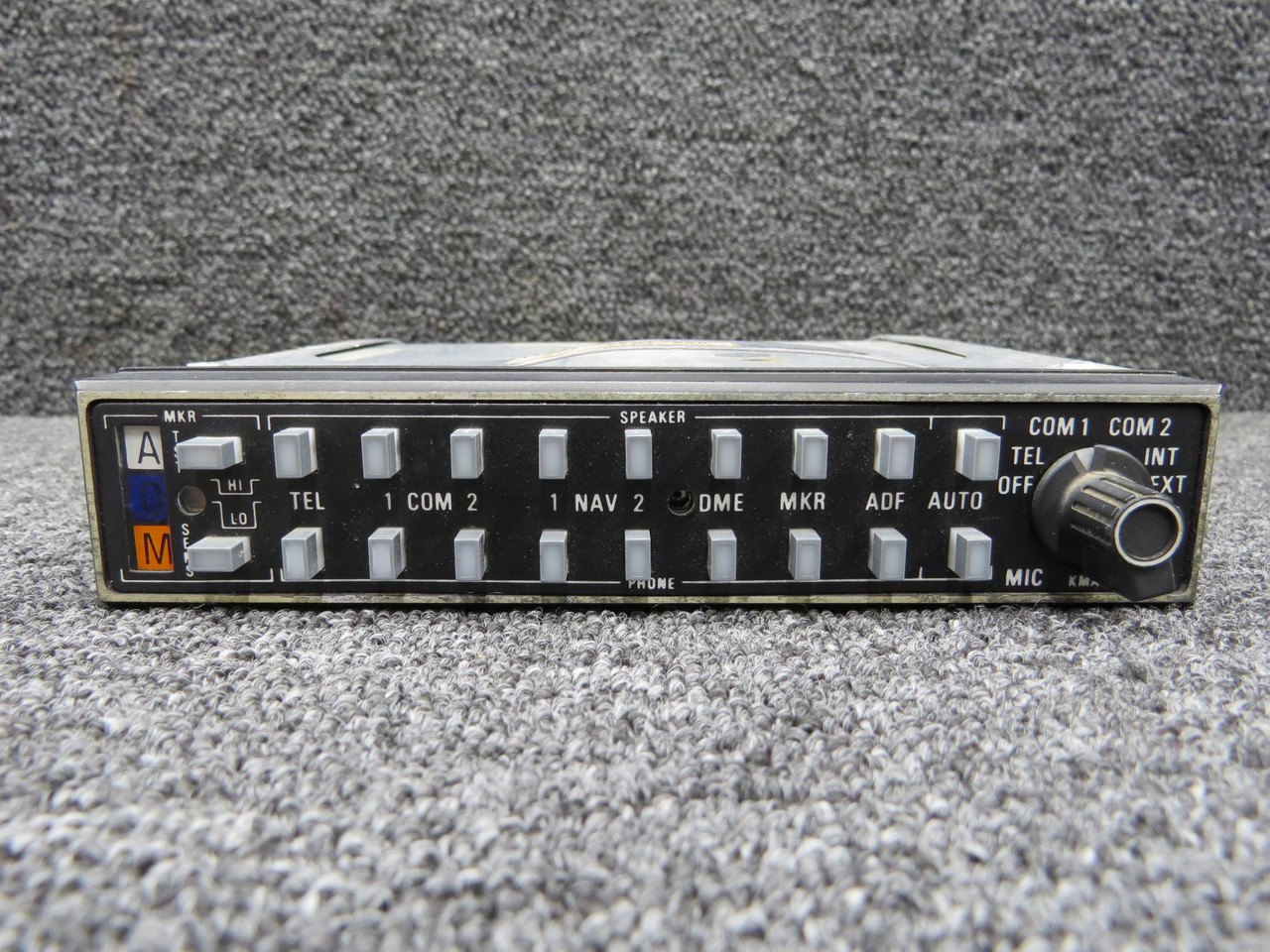 066-1055-03 King Radio KMA-24 Audio Selector Panel w Tray & Mods (Volts: 14-28)