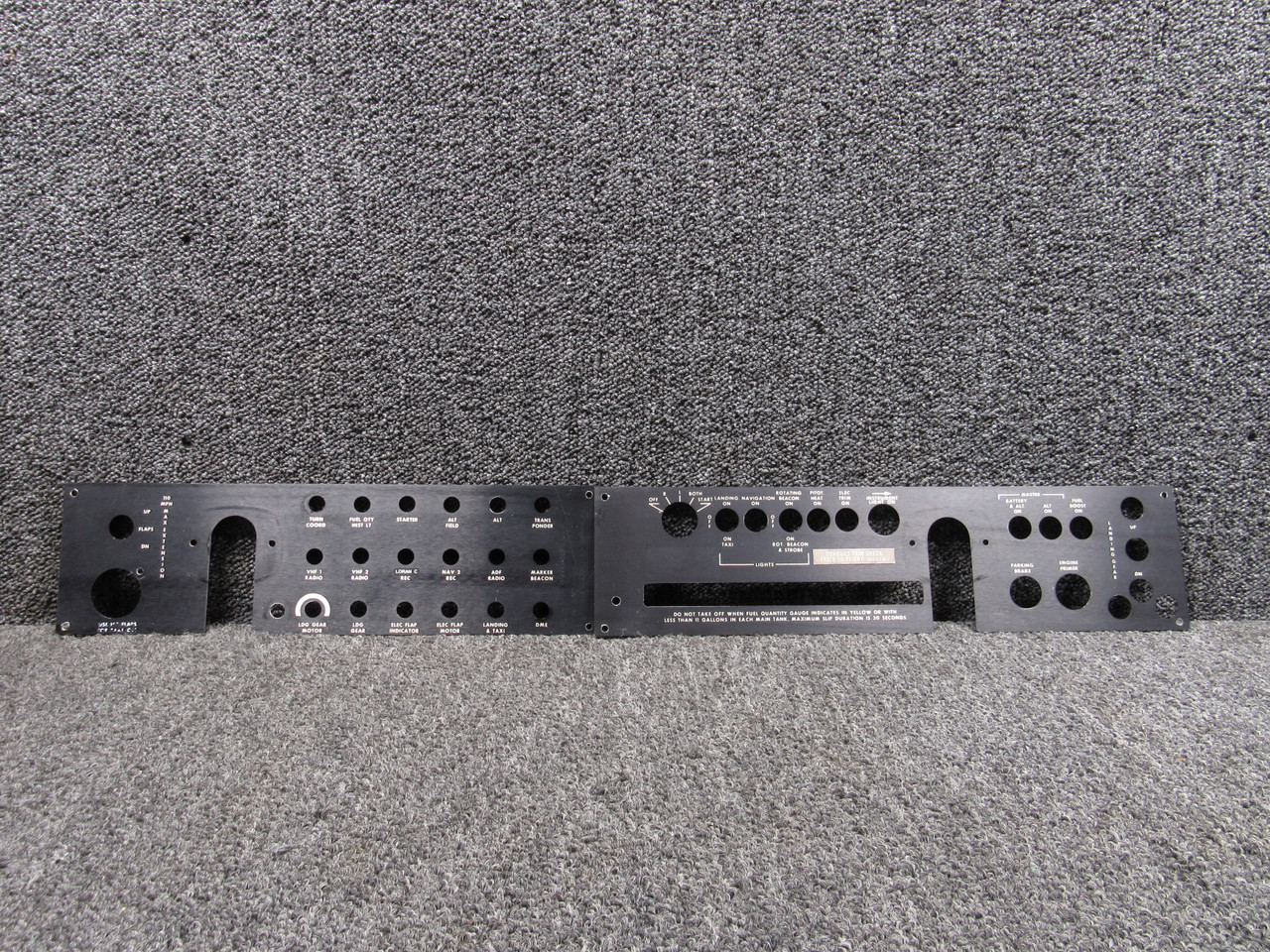 169-324081-1, 169-324081-3 Beech Instrument Identification Panel Set