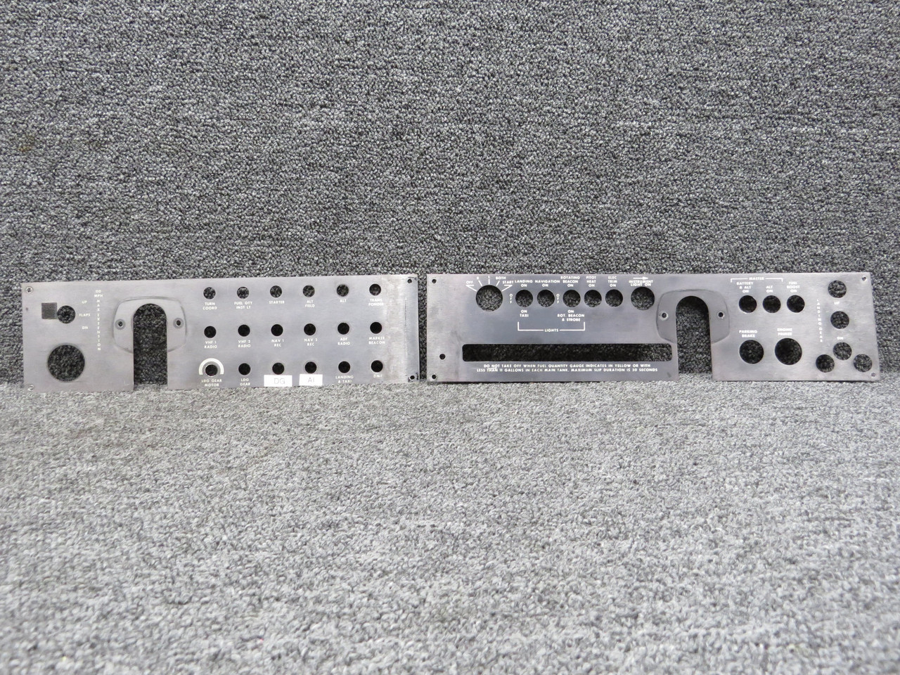 169-324081-1, 169-324081-3 Beechcraft B24R Circuit Breaker Panel Cover Set