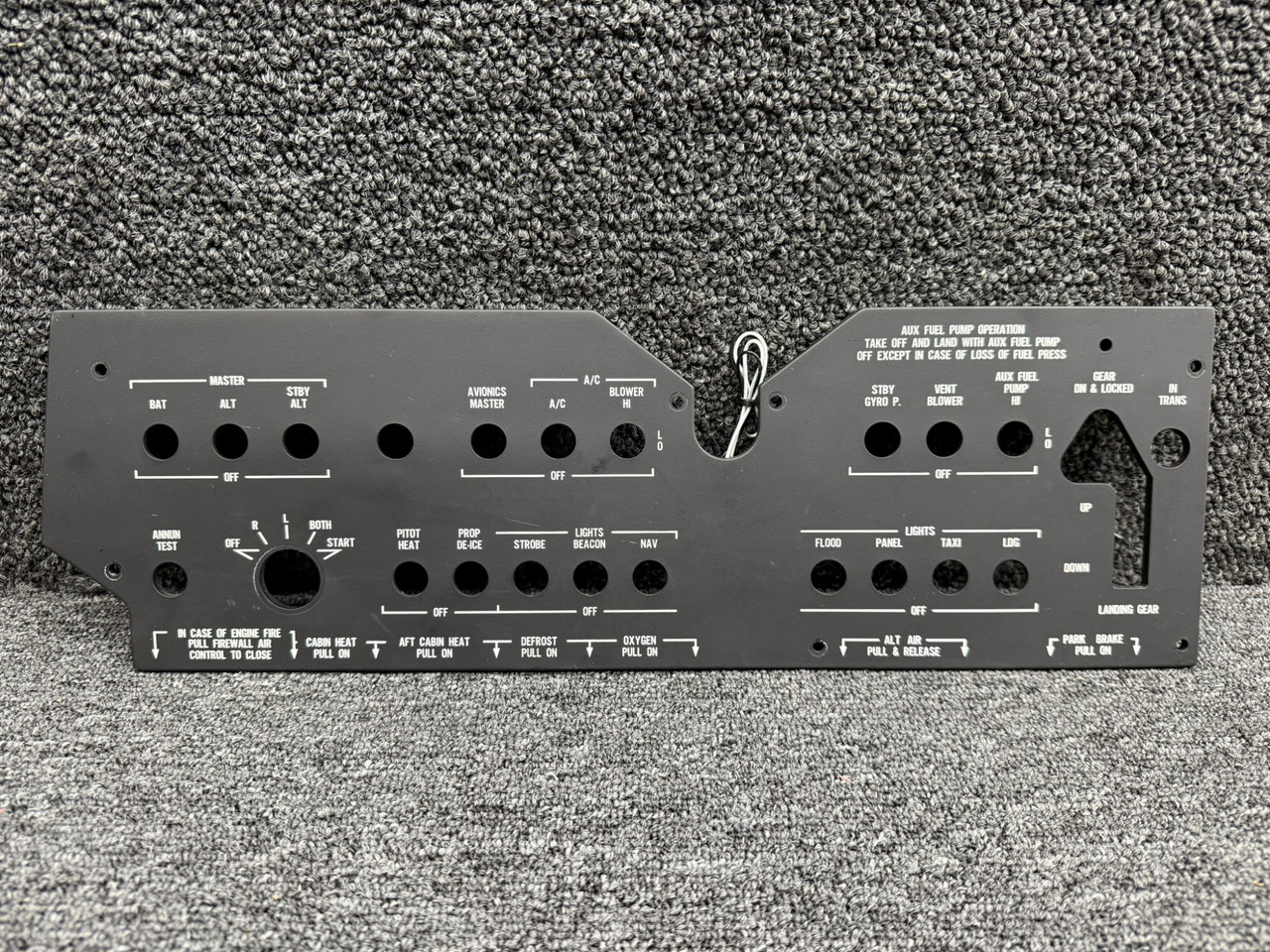 36-380057-9 Beech A36 Electroluminescent Switch Panel