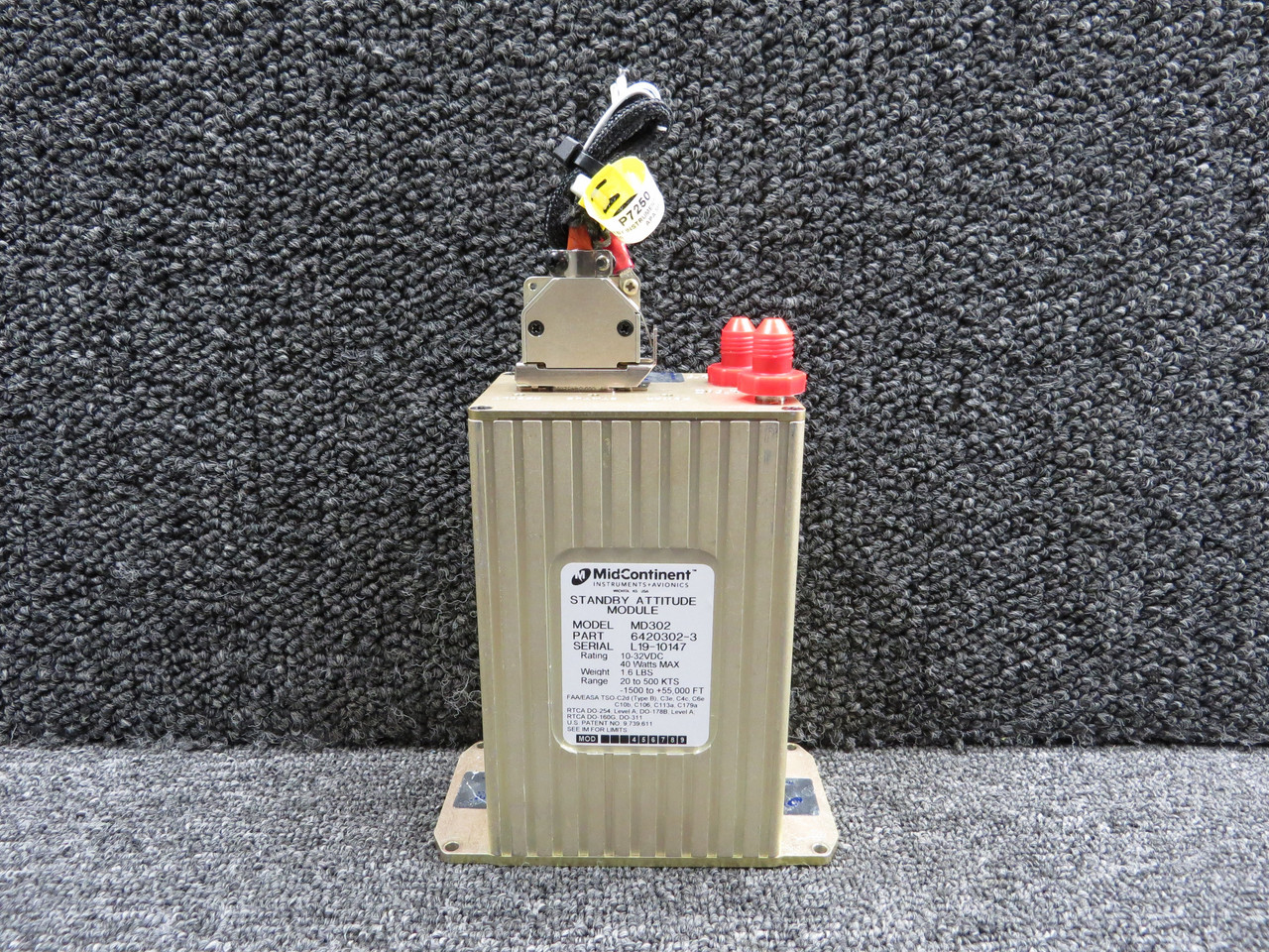 6420302-3 Mid-Continent MD302 Standby Attitude Module with Mods (Volts: 10-32)