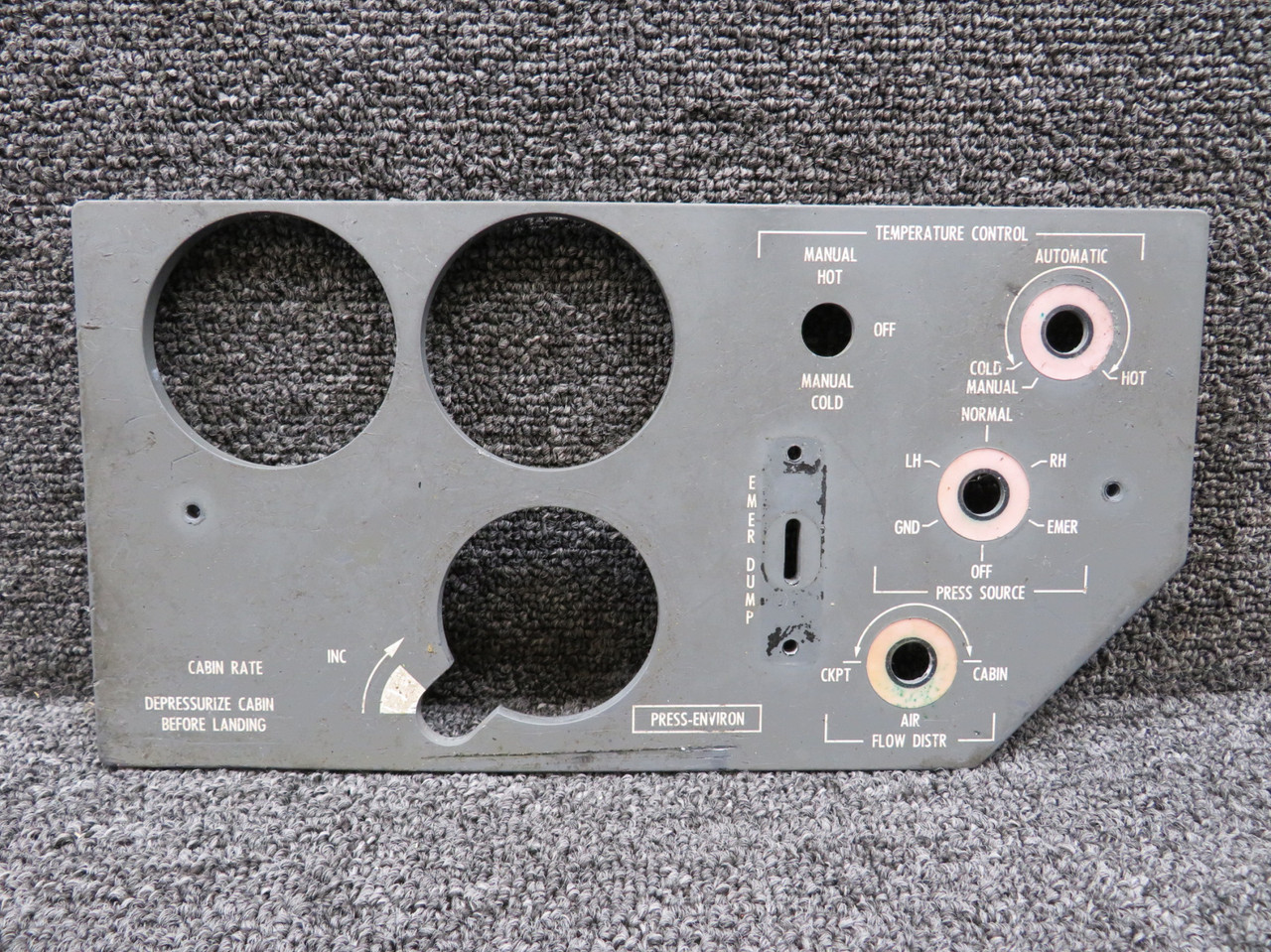 75014-05 (Alt: 6518173-5) LSI Environmental Controls Panel Assembly