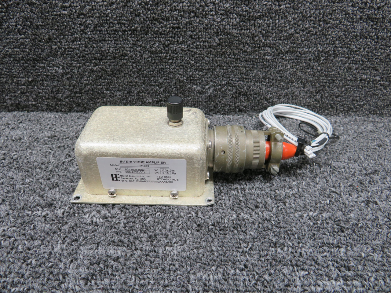 990-2827-002 Baker Electronics M1052 Interphone Amplifier