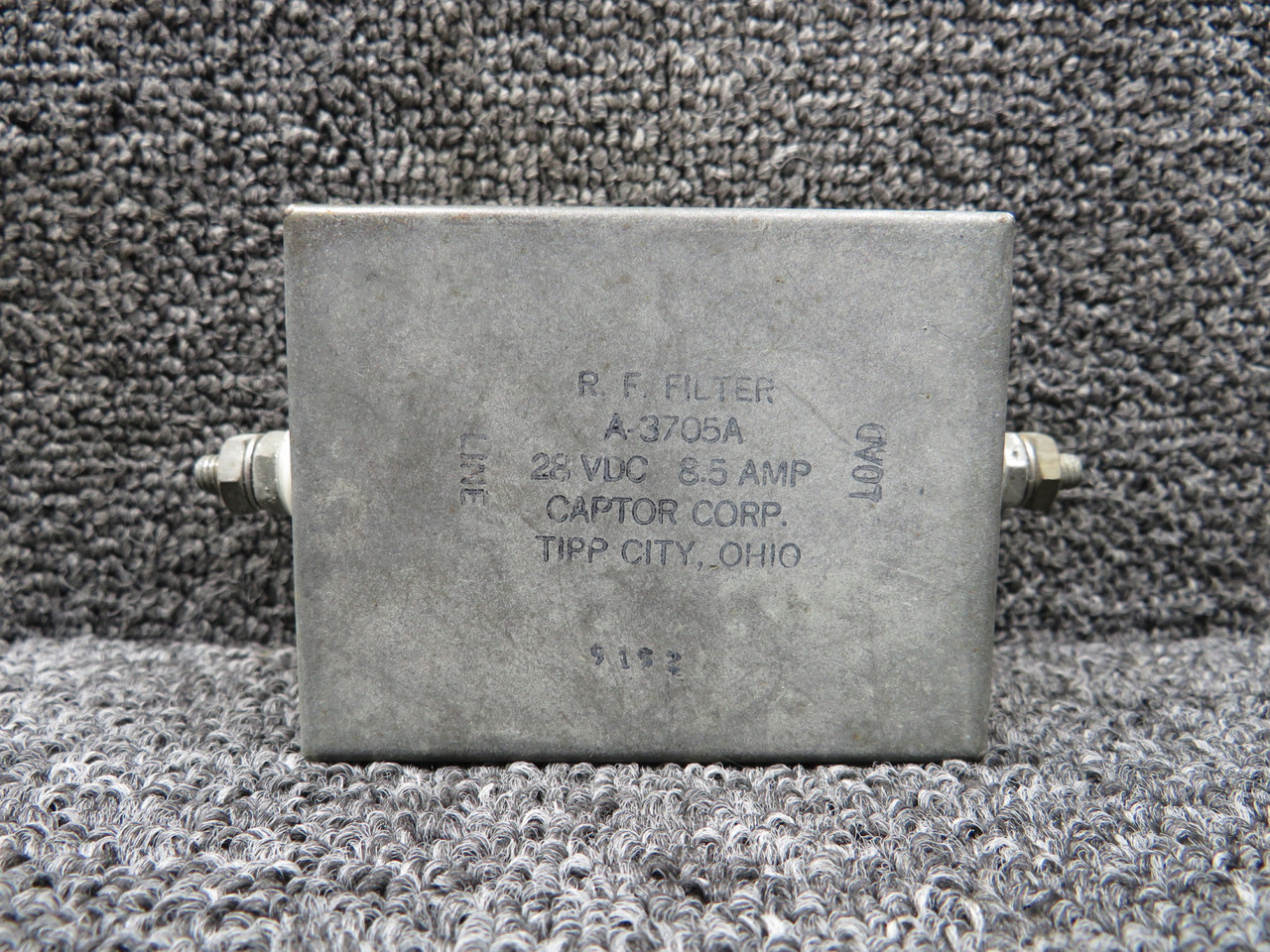 A-3705A Captor Corp R.F. Filter, 28V 8.5 Amp