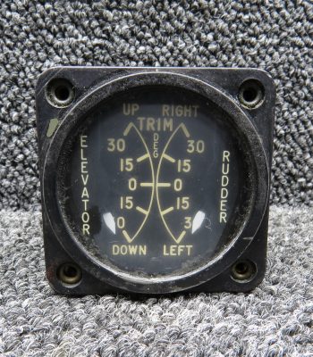 EA148AN-101H Aero Commander 500B Dual Trim Indicator (Rudder, Elevator)