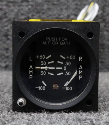 MD158 Mid-Continent Dual Ammeter Indicator, Lighted (Volts: 14 or 28)