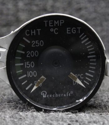 MD74-5 (Alt: 58-380104-5) Mid-Continent Dual CHT-EGT Indicator (Chipped Glass)