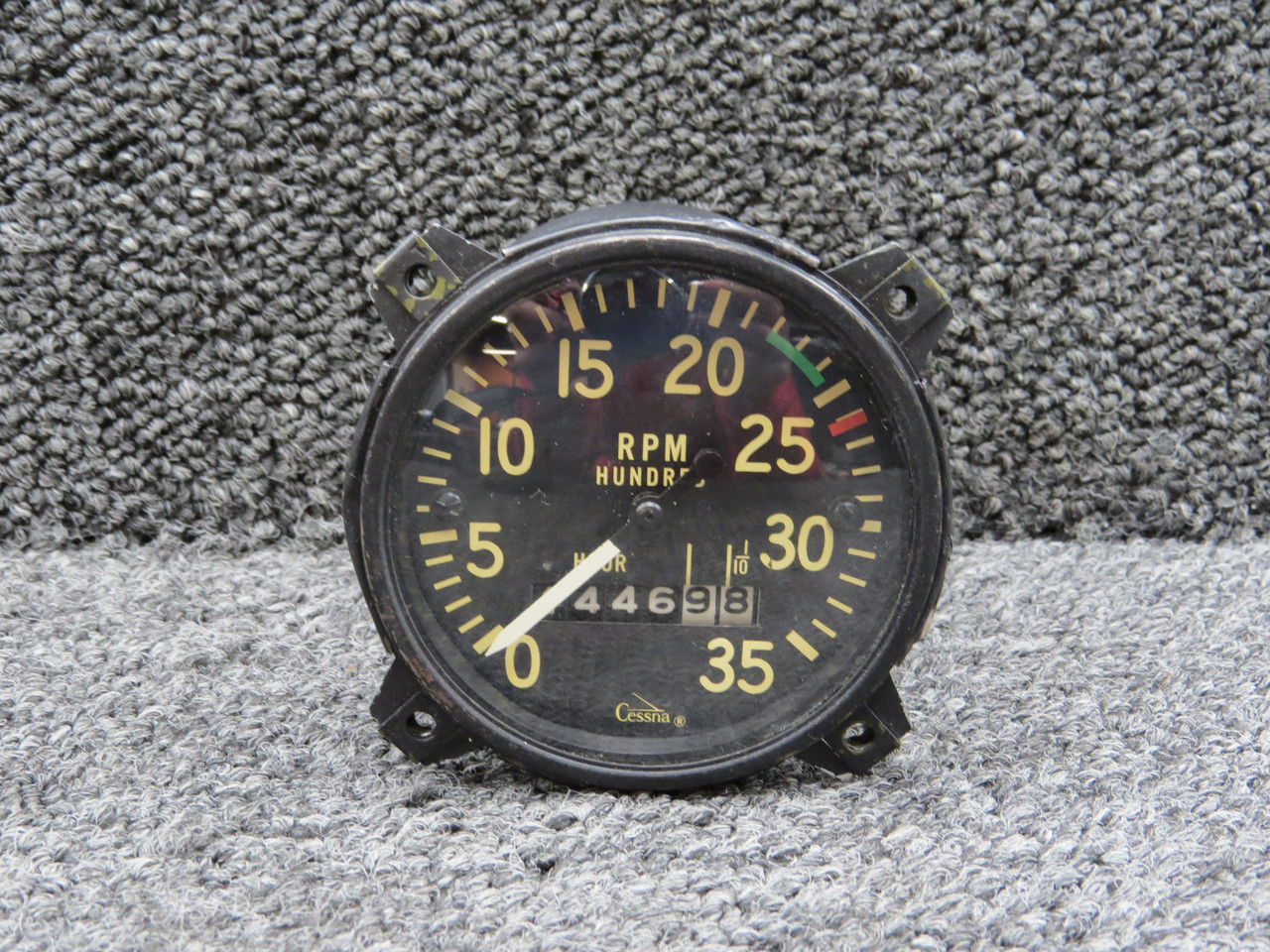 P-551 Stewart Warner Recording Tachometer Indicator (Hours: 1446.98)
