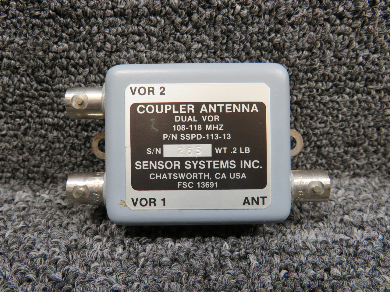 SSPD-113-13 Sensor Systems Dual VOR Coupler Antenna
